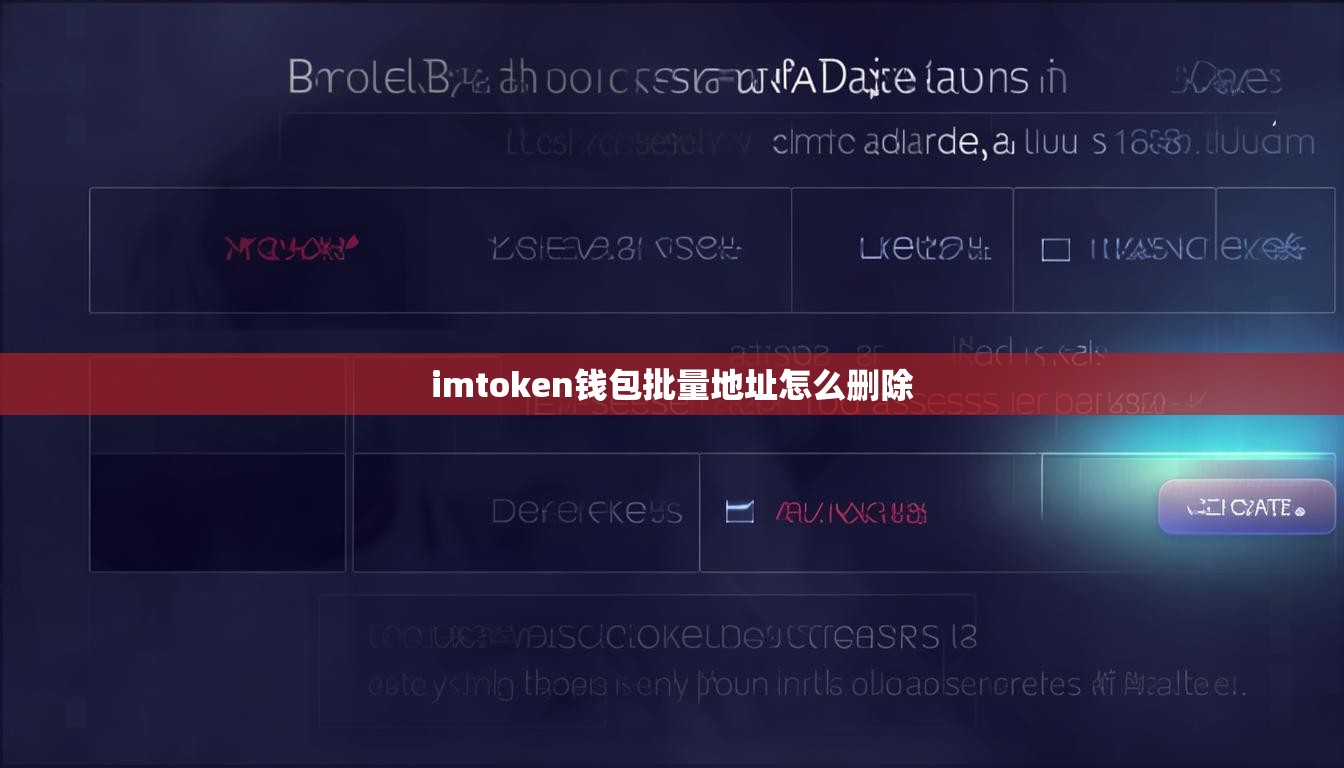 imtoken钱包批量地址怎么删除